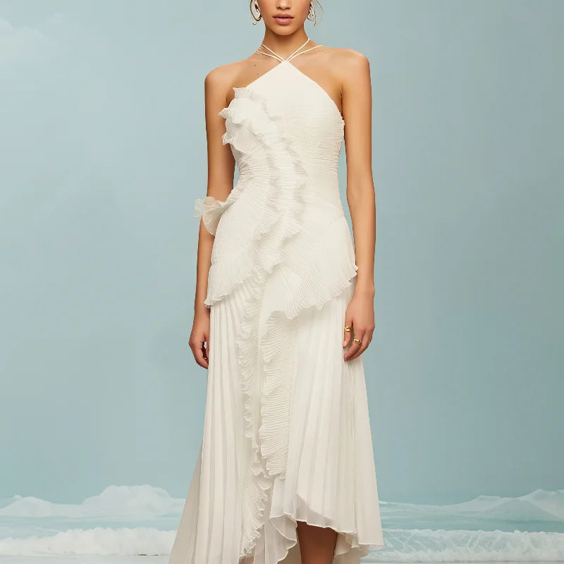 Céleste Pleated Maxi Dress