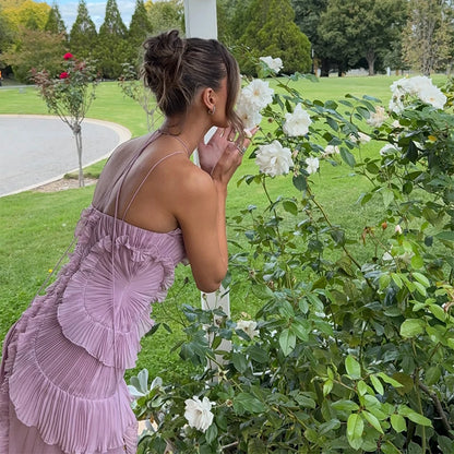 Céleste Pleated Maxi Dress